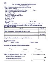 15 Đề ôn tập kiểm tra định kì giữa học kì I Toán lớp 4 - Năm học 2011-2012